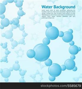 Water molecules structure science chemistry nature background vector illustration