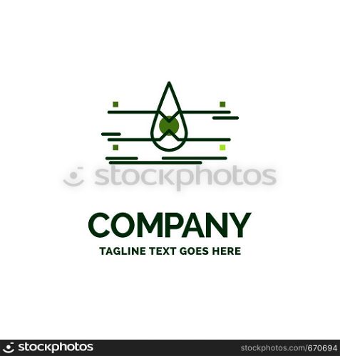 water, Monitoring, Clean, Safety, smart city Flat Business Logo template. Creative Green Brand Name Design.