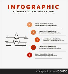water, Monitoring, Clean, Safety, smart city Infographics Template for Website and Presentation. Line Gray icon with Orange infographic style vector illustration. Vector EPS10 Abstract Template background