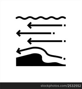 Water Movement Icon, Water, Liquid Flow Direction Vector Art Illustration