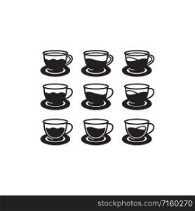 water of glass icon vector logo template in trendy flat style