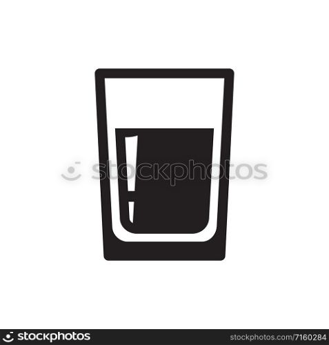 water of glass icon vector logo template in trendy flat style