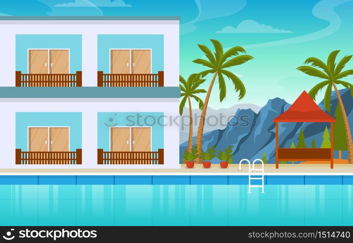 Water Outdoor Swimming Pool Hotel Nature Relax View Illustration