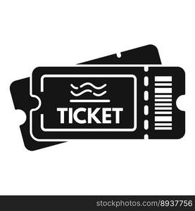 Water park ticket icon simple vector. Aqua pool. Vacation play. Water park ticket icon simple vector. Aqua pool