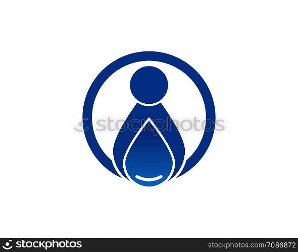 Water people logo design template