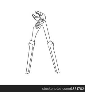 water pipe cl&pliers icon vector illustration symbol design