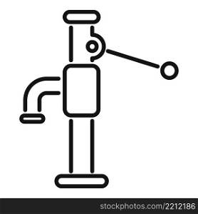 Water pipe pump icon outline vector. System engine. Electric industry. Water pipe pump icon outline vector. System engine