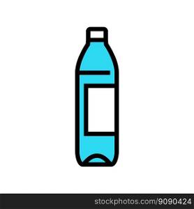 water plastic bottle color icon vector. water plastic bottle sign. isolated symbol illustration. water plastic bottle color icon vector illustration