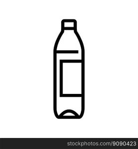 water plastic bottle line icon vector. water plastic bottle sign. isolated contour symbol black illustration. water plastic bottle line icon vector illustration