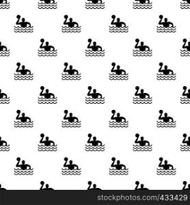 Water polo pattern seamless in simple style vector illustration. Water polo pattern vector