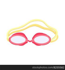 water pool goggles cartoon. summer swim, swimmer glasses water pool goggles sign. isolated symbol vector illustration. water pool goggles cartoon vector illustration