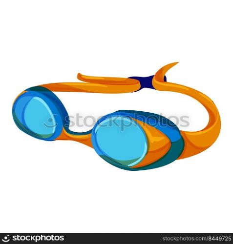 water pool goggles cartoon. water pool goggles sign. isolated symbol vector illustration. water pool goggles cartoon vector illustration
