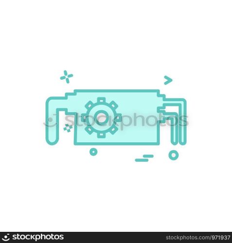 Water pump icon design vector