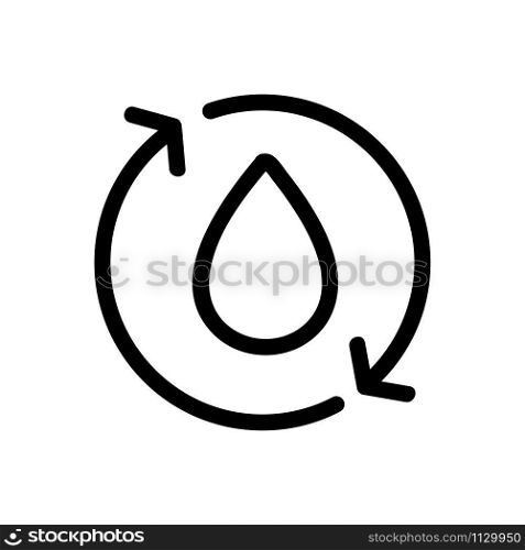 Water purification icon vector. A thin line sign. Isolated contour symbol illustration. Water purification icon vector. Isolated contour symbol illustration