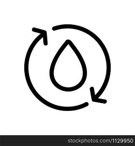 Water purification icon vector. A thin line sign. Isolated contour symbol illustration. Water purification icon vector. Isolated contour symbol illustration