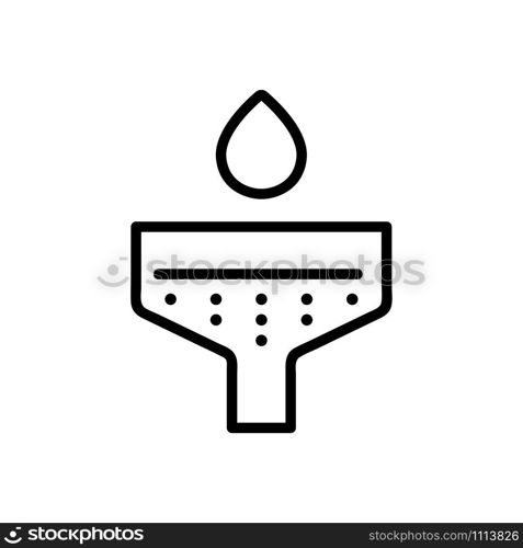Water purification liquid icon vector. Thin line sign. Isolated contour symbol illustration. Water purification liquid icon vector. Isolated contour symbol illustration