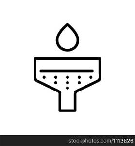 Water purification liquid icon vector. Thin line sign. Isolated contour symbol illustration. Water purification liquid icon vector. Isolated contour symbol illustration