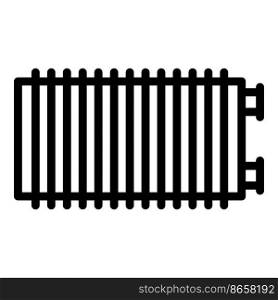 Water radiator icon outline vector. Electric heater. Home heat. Water radiator icon outline vector. Electric heater