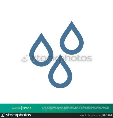 Water, Raindrop Icon Vector Logo Template Illustration Design. Vector EPS 10.
