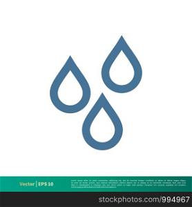 Water, Raindrop Icon Vector Logo Template Illustration Design. Vector EPS 10.