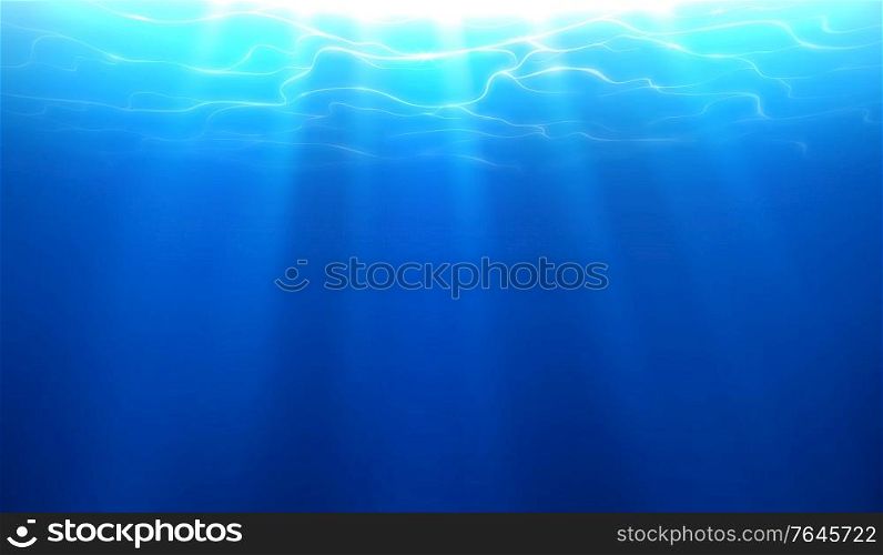 Water ripple sunshine effect realistic background with the sun s rays make their way through the water vector illustration