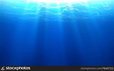 Water ripple sunshine effect realistic background with the sun s rays make their way through the water vector illustration