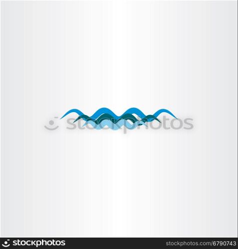 water river wave symbol vector icon