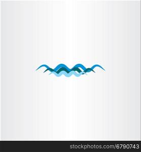 water river wave symbol vector icon