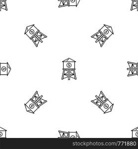 Water save tower pattern seamless vector repeat geometric for any web design. Water save tower pattern seamless vector