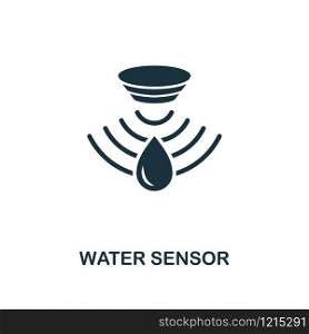 Water Sensor icon. Monochrome style design from sensors collection. UX and UI. Pixel perfect water sensor icon. For web design, apps, software, printing usage.. Water Sensor icon. Monochrome style design from sensors icon collection. UI and UX. Pixel perfect water sensor icon. For web design, apps, software, print usage.