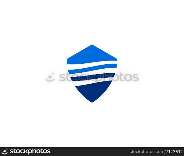 water Shield logo template vector illustration