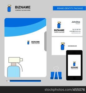 Water shower Business Logo, File Cover Visiting Card and Mobile App Design. Vector Illustration