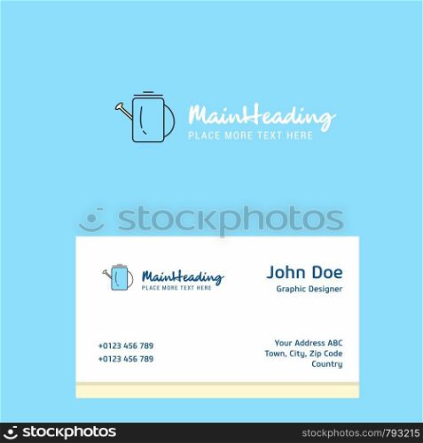 Water shower logo Design with business card template. Elegant corporate identity. - Vector