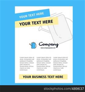 Water shower Title Page Design for Company profile ,annual report, presentations, leaflet, Brochure Vector Background