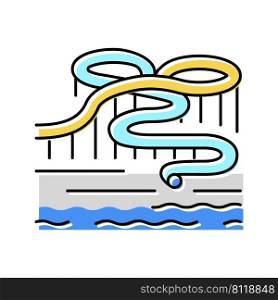 water slide color icon vector. water slide sign. isolated symbol illustration. water slide color icon vector illustration