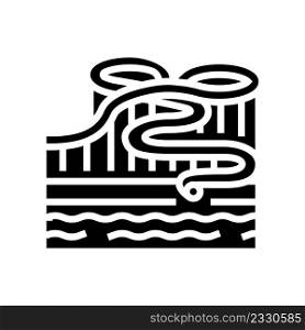 water slide glyph icon vector. water slide sign. isolated contour symbol black illustration. water slide glyph icon vector illustration