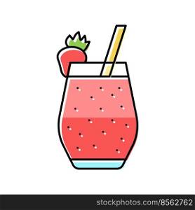 water smoothie fruit juice food color icon vector. water smoothie fruit juice food sign. isolated symbol illustration. water smoothie fruit juice food color icon vector illustration