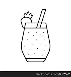 water smoothie fruit juice food line icon vector. water smoothie fruit juice food sign. isolated contour symbol black illustration. water smoothie fruit juice food line icon vector illustration