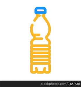 water soda plastic bottle color icon vector. water soda plastic bottle sign. isolated symbol illustration. water soda plastic bottle color icon vector illustration