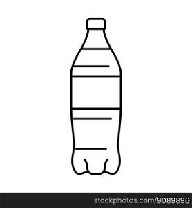 water soda plastic bottle line icon vector. water soda plastic bottle sign. isolated contour symbol black illustration. water soda plastic bottle line icon vector illustration