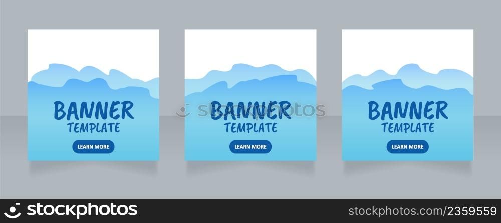 Water sources protection web banner design template. Vector flyer with text space. Advertising placard with customized copyspace. Printable poster for advertising. Caveat Brush, Calibri fonts used. Water sources protection web banner design template
