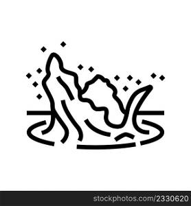 water splash line icon vector. water splash sign. isolated contour symbol black illustration. water splash line icon vector illustration