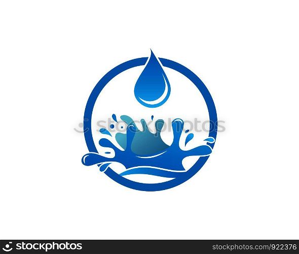 Water Splash logo icon illustration design template