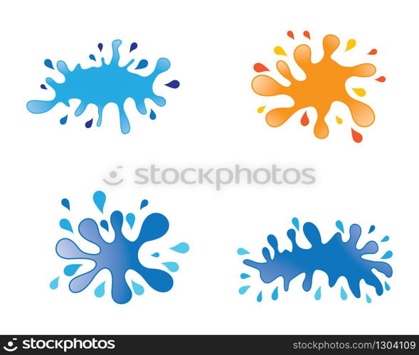 Water Splash logo vector icon illustration design