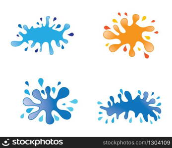 Water Splash logo vector icon illustration design