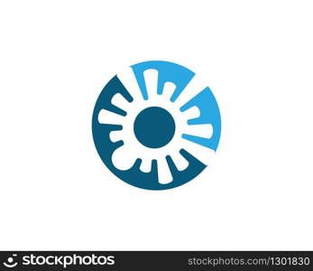 Water splash logo vector template