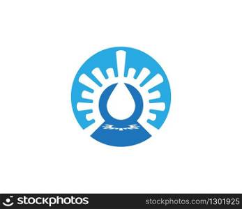 Water splash logo vector template