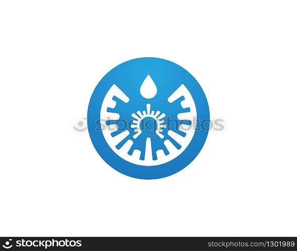 Water splash logo vector template