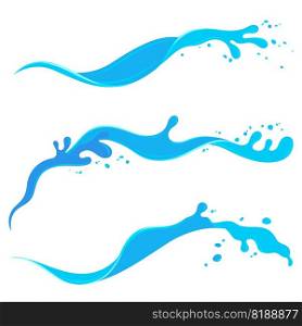 water splashing flat design art design element vector illustration for decorate,ornate,graphic,etc