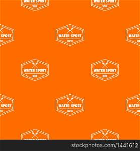 Water sport pattern vector orange for any web design best. Water sport pattern vector orange